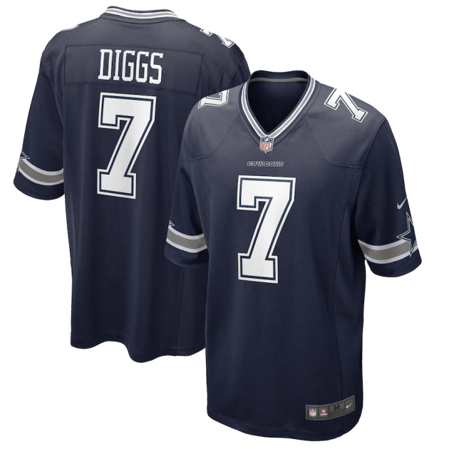 mens nike trevon diggs navy dallas cowboys game jersey